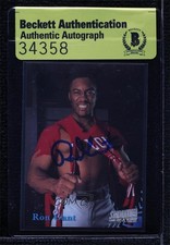 BAS 1998 Topps Stadium Club One of a Kind /150 Ron Gant Seal of Authenticity 3c7