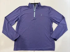 Greyson Golf Pullover Quarter Zip Mockneck Purple Stretch Shady Canyon Men’s M