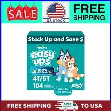 Pampers Easy Ups Bluey Potty Training Pants Size 4T-5T, 104 Count
