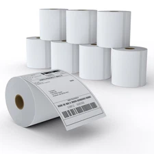MFLABEL® 8 Rolls of 450 Labels 4x6 Direct Thermal Shipping Labels for Zebra 2...