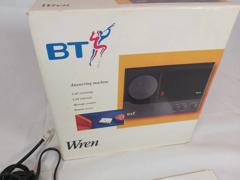 Vintage BT Wren Answering Machine Micro Cassette Boxed - Black - NO ADAPTOR - Image 4 of 4