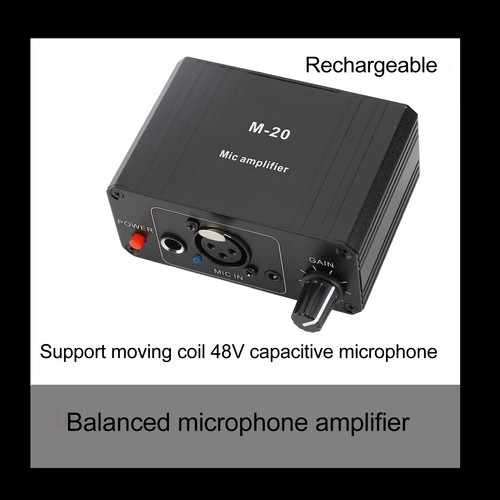 Mikrofon Vorverstärker High Gain 48V Phantom Power XLR Ausgangsmikrofon Vorvers - Bild 20 von 22