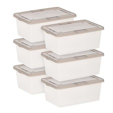 14.5 Qt. Plastic Storage Bins with Lids, Stackable Storage Containers,