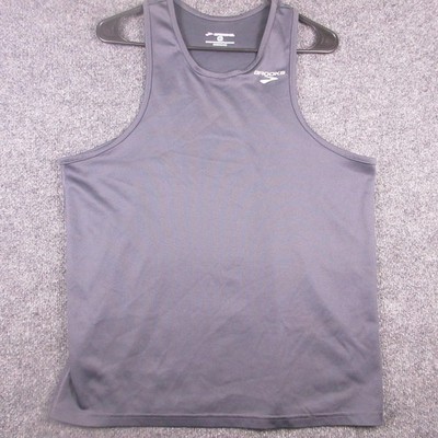 Brooks Tank Top Mens XL Gray Equilibrium Mesh Running Athletic Shirt Lightweight