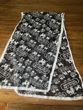 Coach Women's 100 Silk Scarf Iconic Horse Carriage Signature C Print Large