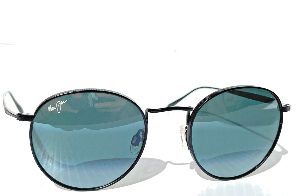 UK Maui Jim NAUTILUS Black Titanium POLARIZED Black Lens Sunglass