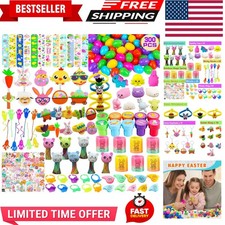 300pcs Easter Eggs with Toys Inside Bulk Filled Easter Egg Fillers 100 Pack N...