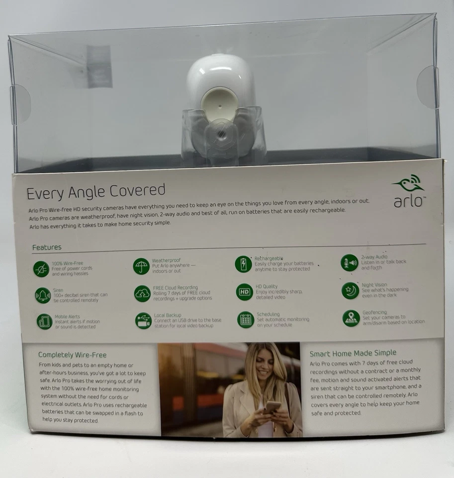 Sistema de Seguridad de Vigilancia Inalámbrico NETGEAR Arlo Pro VMS4130 Visión Nocturna ¡Nuevo! Foto 4 de 4