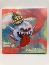 Graffiti Toys Original Painting King Boo 12x12 Super Mario Bros