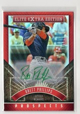 2015 Elite Extra Edition Brett Phillips GREEN INK AUTO AUTOGRAPH RC 7/10 BREWERS
