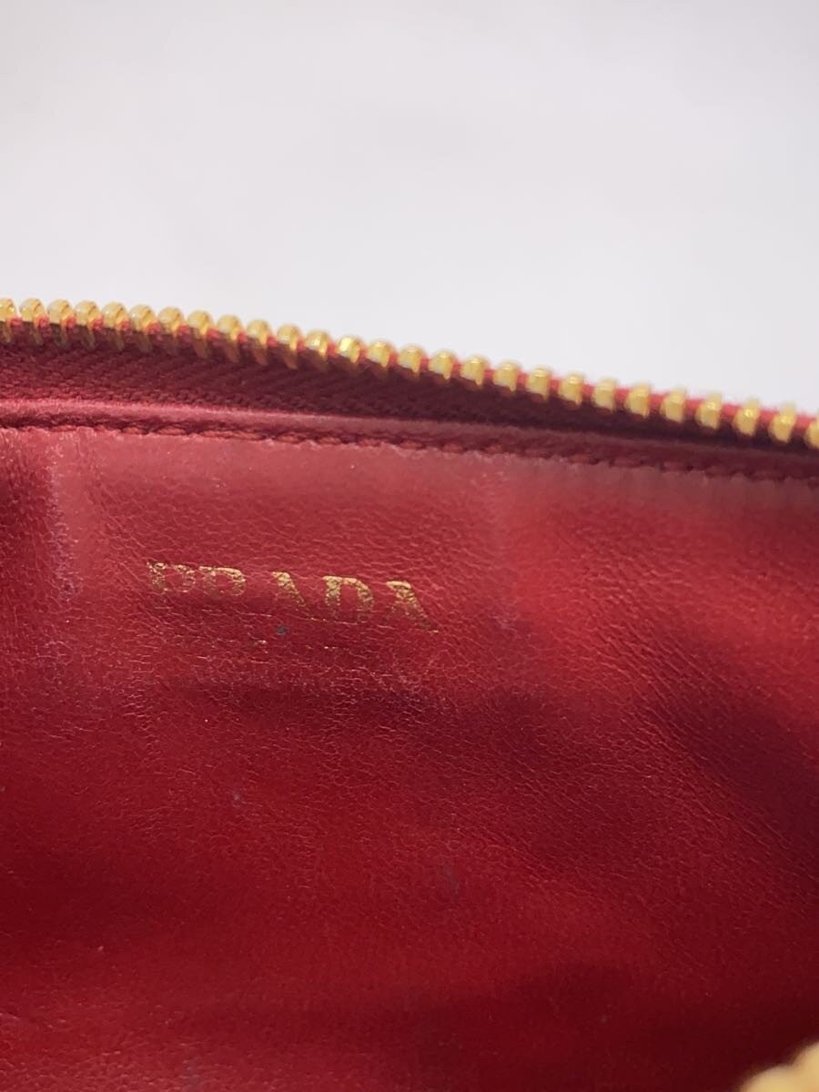 PRADA Card Case Leather RED Women's thumbnail 7