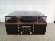 TEAC LP-R520 CD Recorder Turntable Cassette Player Wood Remote Good Condition
