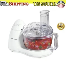 8 Cup Mini Food Processor Reversible Slicing Shredding Disc Vegetable Compact