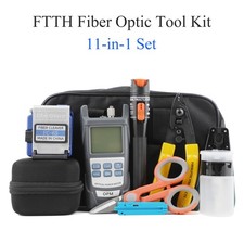 Fiber Optic Termination Tool Kit with Cleaver Power Meter Cable Tester Stripper