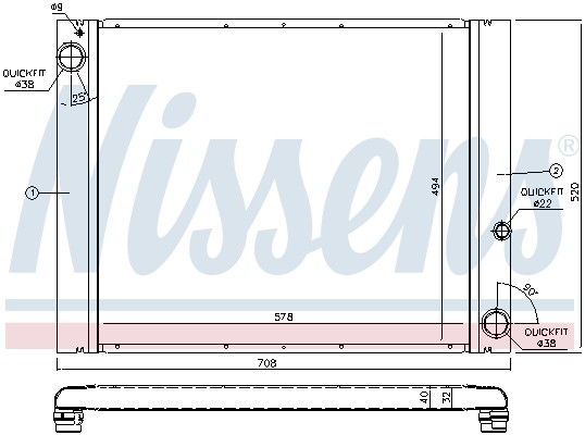 NISSENS 64325 RADIATOR ENGINE COOLING AUTO - Image 10