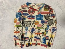 Vintage Hysteric Glamour Knit Sweater 90s All Over Print Free Size Japan Rare