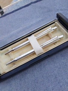 Vintage Caran dAche Ecridor Ballpoint Pen and Pencil Set Palladium Plated BP081
