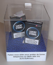 Vintage Early 00s French Lucky Strike Convertibles Cigarettes, Shop Display Case