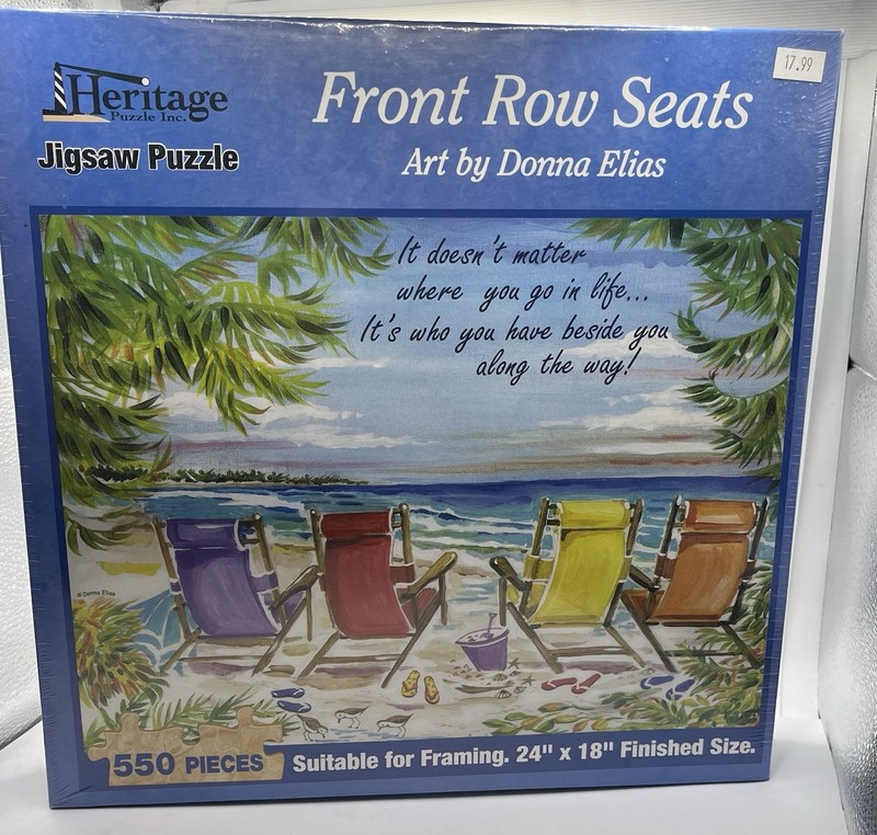Heritage Puzzle Front Row Seats - 550 Piece Jigsaw Puzzle Size 24" x 18” New