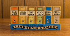 Vintage  Library of Games by Russell - Complete Set of 6 Big Little Card Games