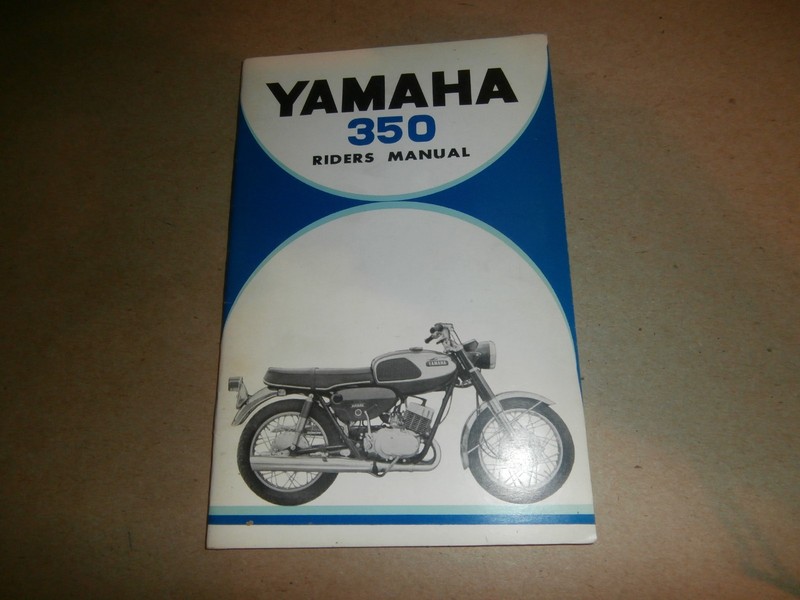 Vintage Yamaha Motorcycle Owners Rider's Manual 350 YR1