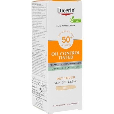 2x EUCERIN Sun Oil Control tinted Creme LSF 50+ hell 50 ML