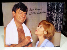 1968 Walter Matthau Signed Lobby Card The Secret Life of an American Wife 11x14"