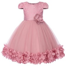 Flower Baby Girls Dress Embroidered Tulle Tutu Formal Wedding Dress Birthday ...