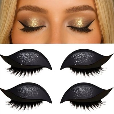 2Pair Eye Decoration Sticker All Day Wear Dramatic Lashes Effect Set