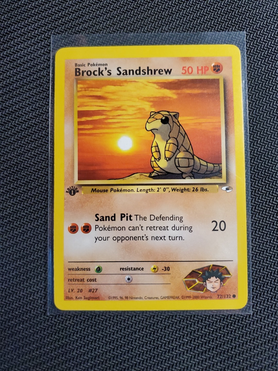 Brock's Sandshrew 72/132 - Gym Heroes - 1st Edition - WOTC - NM