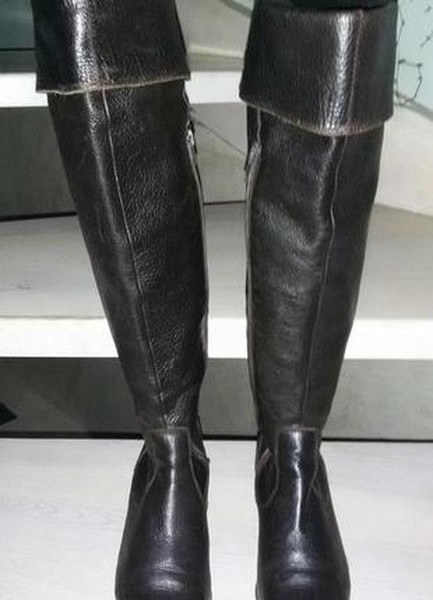 Women Billi Bi Boots Brown Leather 38 #5YYB