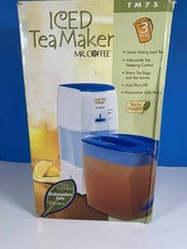 Mr. Coffee TM75 3-Quart Iced Tea Maker Blue NEW Open Box