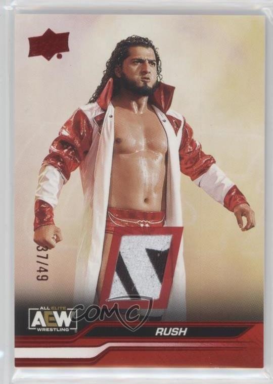 2024 Upper Deck AEW All Elite Wrestling Red Memorabilia 37/49 Rush #44 17an