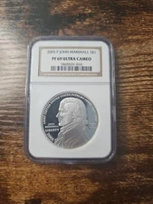 2005-P $1 Silver NGC PF69 JOHN MARSHALL Dollar 90% Coin Cert # 1865531-016
