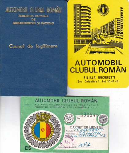 Romania, 1970's, Romanian Automobile Club Member Cards & Pocket Calendar ACR - Picture 1 of 12