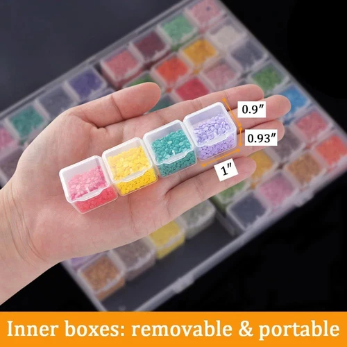 RJ-Sport Dual-Sized Diamond Art Storage Containers with 28 Small 28 + 15 mid - Image 4 of 4