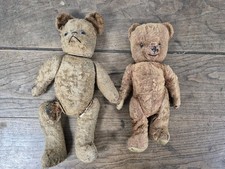 Jouet Ancien Lot De 2 Ancien Ours Nounours Peluche