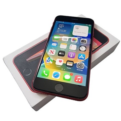 Originalverpackt   Rot Apple iPhone SE (2. Gen) 64GB entsperrt   iOS 16.7   A2296