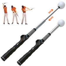 Golf Swing Trainer Retractable Click Stick Grip Tempo Trainer for Righ