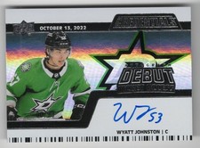 2022-23 Credentials Debut Ticket Access Horizontal Auto Grey Wyatt Johnston /99