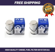 2 Pack Diesel Fuel Filter 68157291AA For Ram 1500 2010–2017 Fast Ship