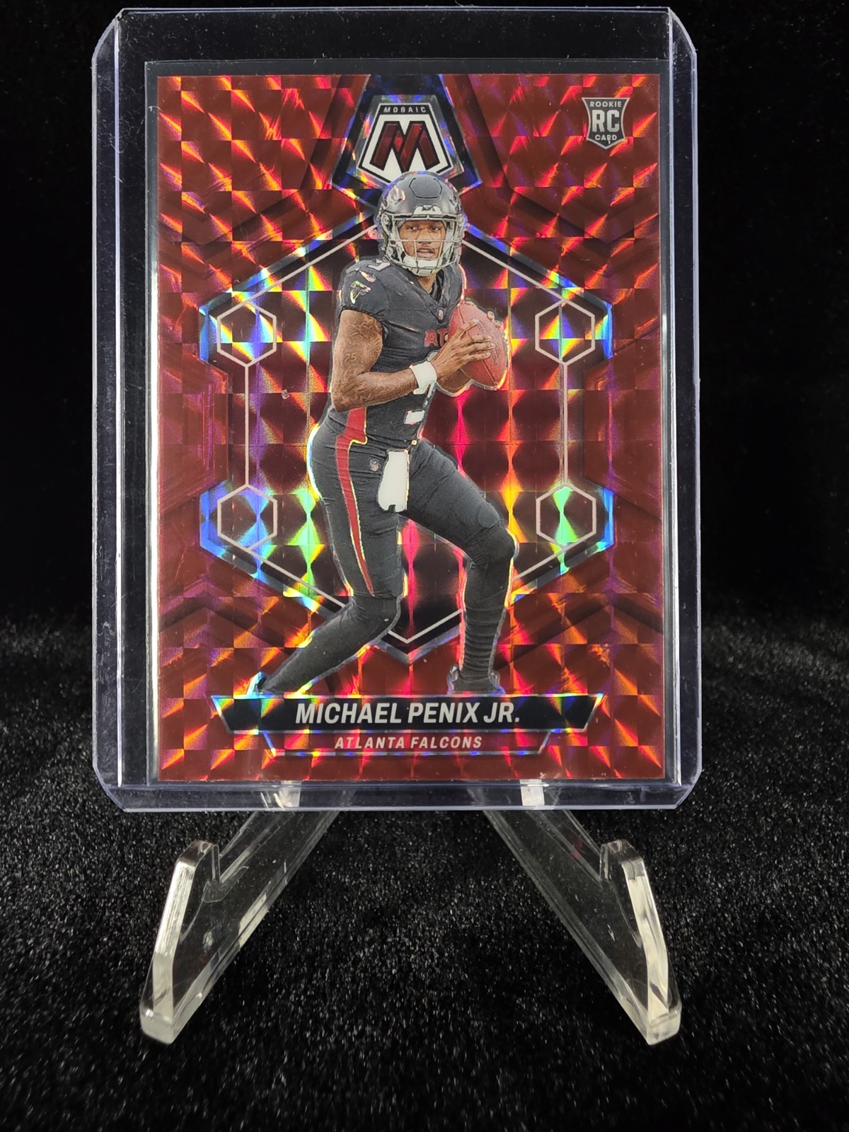 Michael Penix Jr #308 Red Mosaic - 2024 Panini Mosaic - Atlanta Falcons - RC