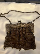 Antique Edwardian Metal Mesh Purse German Silver Frame Clasp German Silver