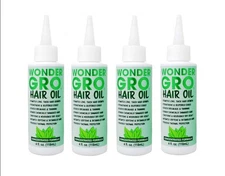 4 Pack of Wonder Gro Hair Growth Oil 4 Ounce