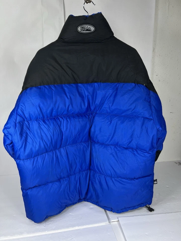 Vintage First Down USA Duck Down Puffer Jacket Winter Coat Blue XXL 2X - Image 2 of 4