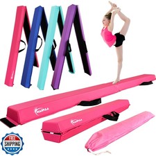 MARFULA 6 FT / 8 FT / 9 FT / 10 FT Folding Gymnastic Balance Beam for Kids wi