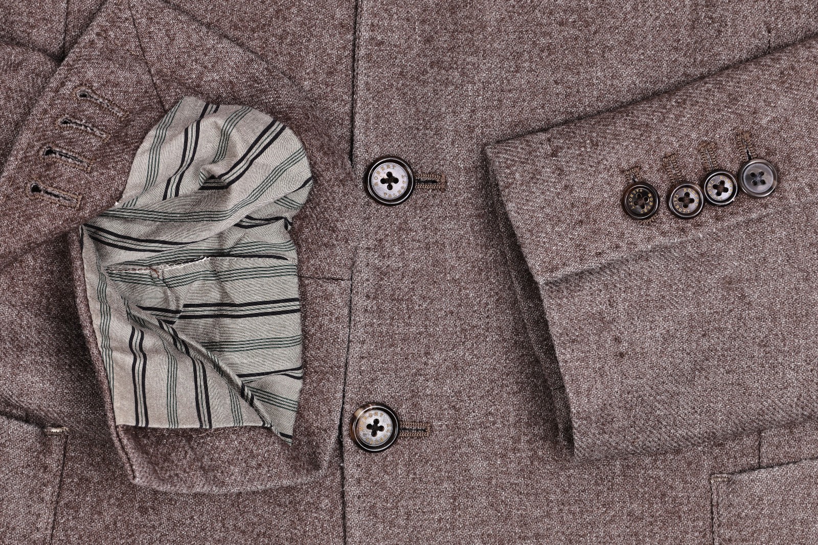 Robert Talbott Brown Wool Blend 3-Button Unstruct… - image 8