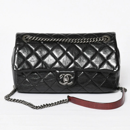 Chanel S Flap W Chain Shoulder Bag No 19 Coco Calfskin Black r0_0620