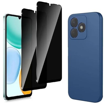 Hülle für Honor X5C/X5C Plus + 2 Glas Gehärtet Anti Spion - Etui