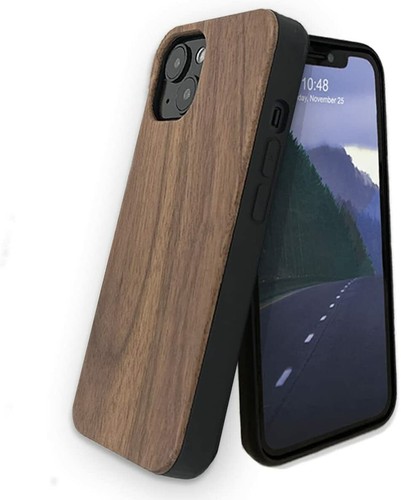 For iPhone 14 Wood Case Hybrid Shockproof TPU Wooden Protector - Picture 8 of 32